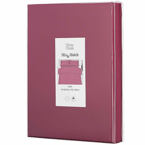 Простыня ARDESTO Mix&Match, 240x260см, 100% хлопок, сатин, бордовый