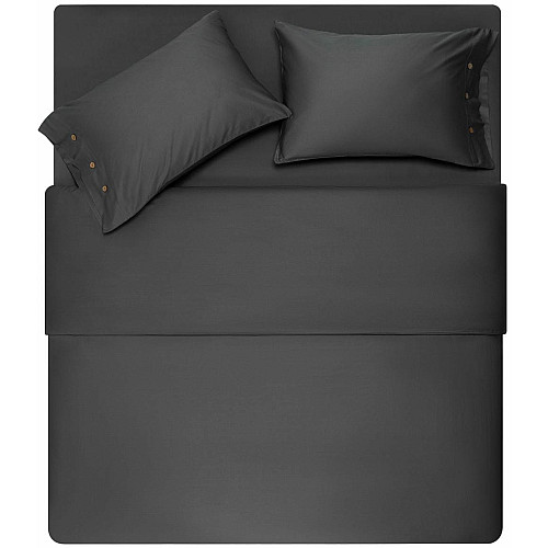 Простирадло ARDESTO Mix&Match Premium, 180х240см, 100% бавовна, сатин, сірий