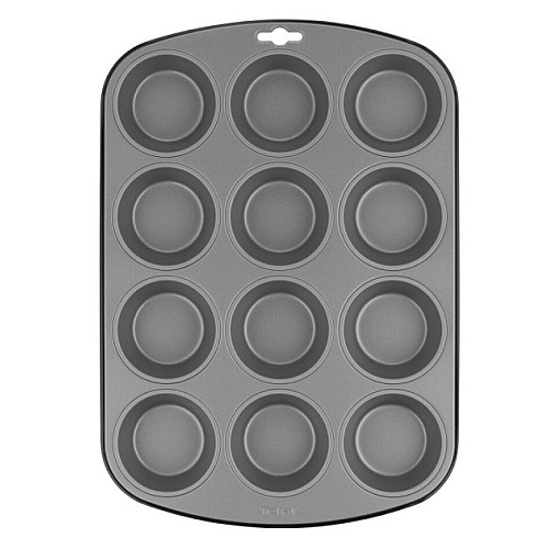 Форма для випікання мафінів Tefal Easybake baking, на 12шт, 38х27х3 см, вуглецева сталь