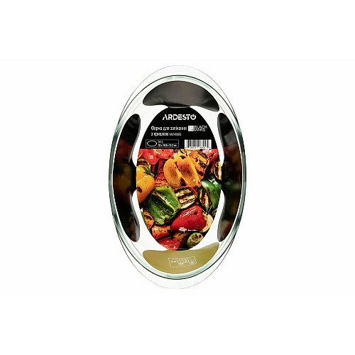 Форма для запекания с крышкой ARDESTO Black Mars, 33х19.8х13.2см, боросиликатное стекло, овальная, прозрачная