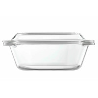Форма для запікання з кришкою ARDESTO Black Mars, 23.3х20.6х10.2см, боросилікатне скло, кругла, прозорий