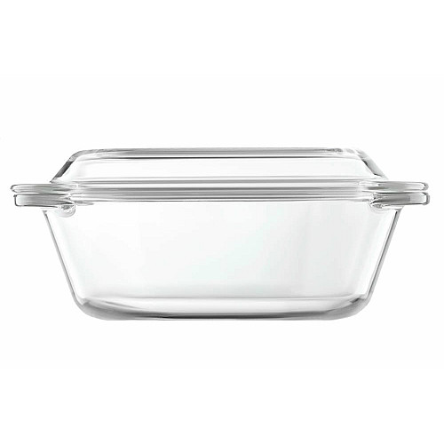 Форма для запекания с крышкой ARDESTO Black Mars, 23.3х20.6х10.2см, боросиликатное стекло, круглая, прозрачная