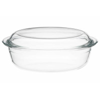 Форма для запікання з кришкою ARDESTO Black Mars, 33х19.8х13.2см, боросилікатне скло, овальна, прозорий