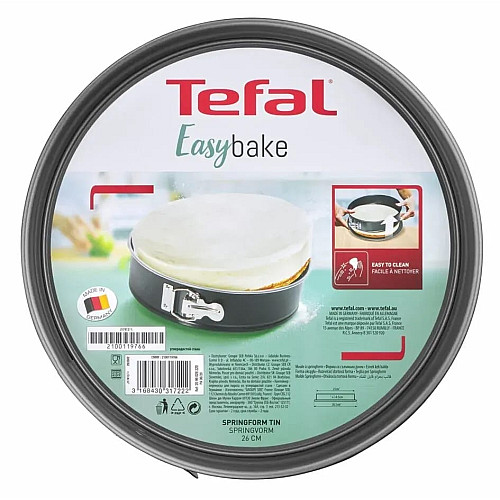 Форма для випікання Tefal Easybake, 26см, вуглецева сталь, роз'ємна, кругла, сірий
