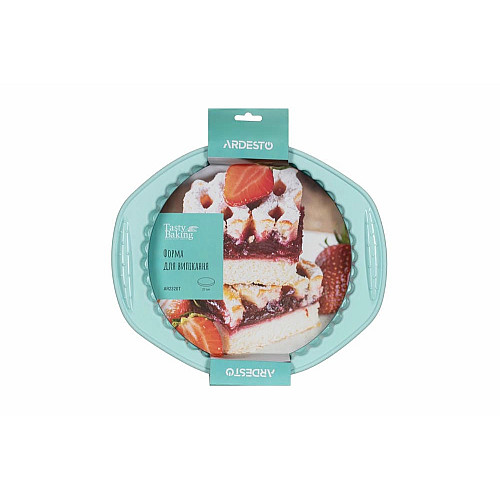 Форма для випікання ARDESTO Tasty baking, 30.5*27*3см, силікон, кругла, блакитний
