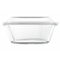 Форма для запекания с крышкой ARDESTO Black Mars, 25.5х22.8х10.2см, боросиликатное стекло, круглая, прозрачная