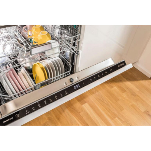 Посудомийна машина Gorenje, 16компл., A+++, 60см, дисплей, 3 кошика, AquaStop, сірий