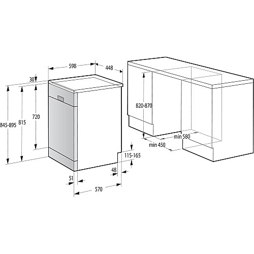 Посудомийна машина Gorenje, 11компл., A+++, 45см, дисплей, 3 кошика, AquaStop, Інвертор, сірий