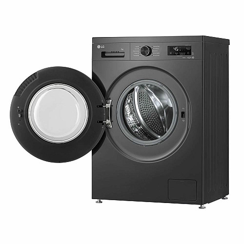 Стиральная машина LG фронтальная, 7кг, 1200, A, 44см, дисплей, пара, инвертор, черный