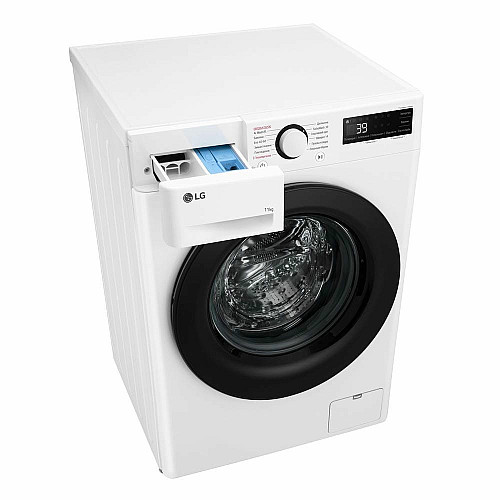 Пральна машина LG фронтальна, 11кг, 1400, A, 57см, дисплей, пара, інвертор, білий