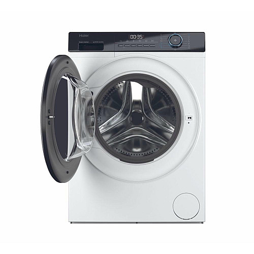 Стиральная машина Haier фронтальная, 7кг, 1200, A+++, 44см, дисплей, пара, инвертор, черный люк, прямой привод, белый