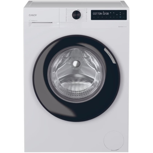 Пральна машина Candy ProWash 500 фронтальна, 8кг, 1400, A, 53см, дисплей, пара, інвертор, люк чорний, білий