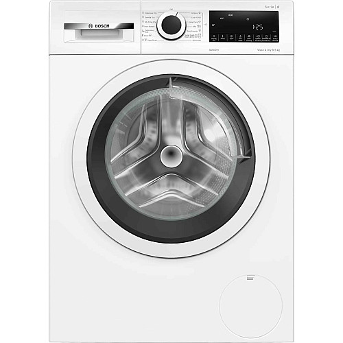 Стирально-сушильная машина Bosch фронтальная, 8(5)кг, 1400, E, 59см, дисплей, белый