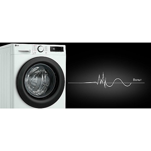 Стиральная машина LG фронтальная, 9кг, 1200, A, 48см, дисплей, пара, инвертор, белый