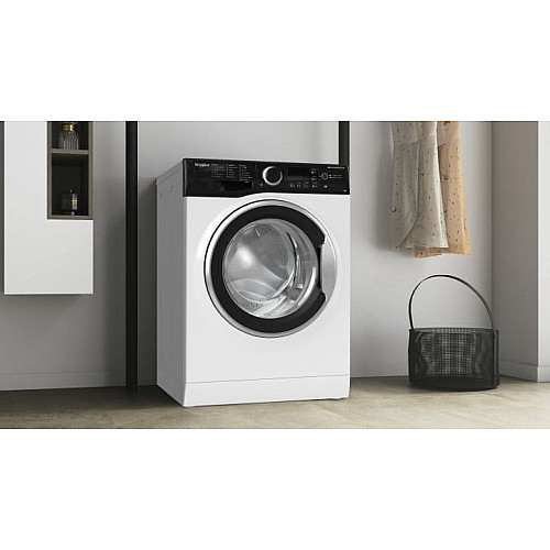 Стиральная машина Whirlpool фронтальная, 6кг, 1200, A+++, 43см, дисплей, инвертор, черный люк, белый