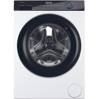 Пральна машина Haier фронтальна, 7кг, 1400, A+++, 44см, дисплей, пара, інвертор, люк чорний, прямий привід, білий