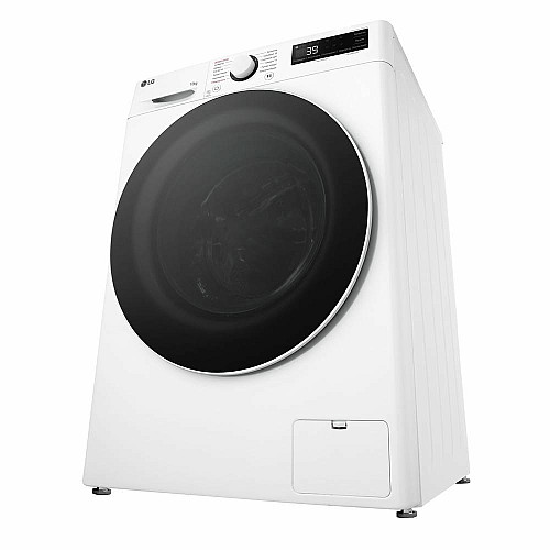 Пральна машина LG фронтальна, 10кг, 1400, A, 57см, дисплей, пара, інвертор, білий