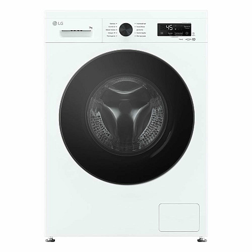 Пральна машина LG фронтальна, 7кг, 1200, A, 44см, дисплей, пара, інвертор, білий