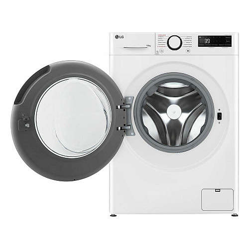 Пральна машина LG фронтальна, 10кг, 1400, A, 57см, дисплей, пара, інвертор, білий