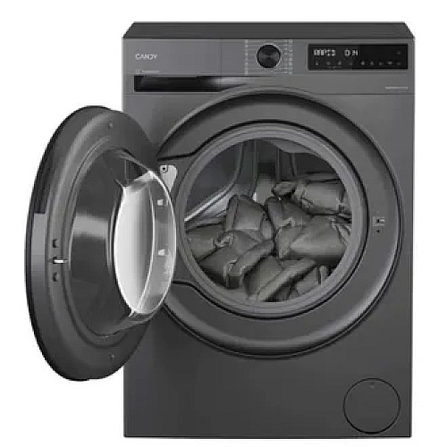 Пральна машина Candy ProWash 550 фронтальна, 8кг, 1400, A, 42.7см, дисплей, пара, інвертор, люк чорний, cріблястий