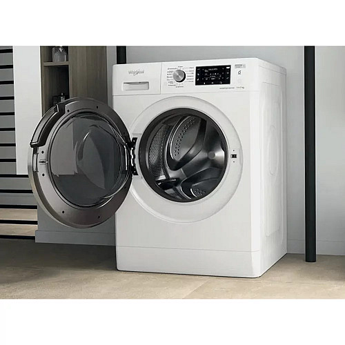Стирально-сушильная машина Whirlpool фронтальная, 11(7)кг, 1600, A, 60см, дисплей, пара, инвертор, белый