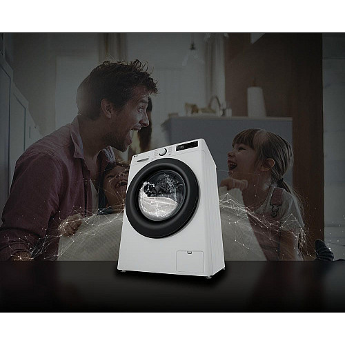 Пральна машина LG фронтальна, 8кг, 1200, A, 48см, дисплей, пара, інвертор, білий