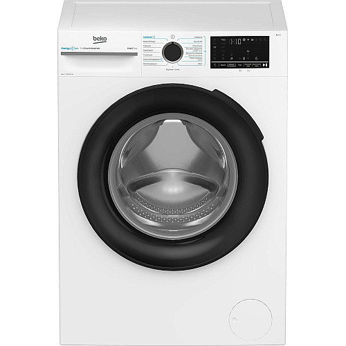 Пральна машина Beko фронтальна, 8кг, 1400, A, 55см, дисплей, інвертор, пара, білий