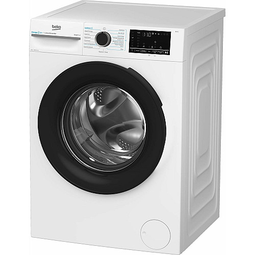 Пральна машина Beko фронтальна, 8кг, 1400, A, 55см, дисплей, інвертор, пара, білий