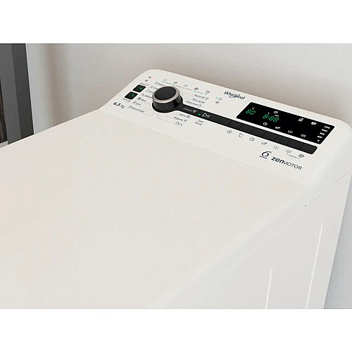 Стиральная машина Whirlpool вертикальная, 6,5кг, 1200, С, 60см, дисплей, инвертор, белый