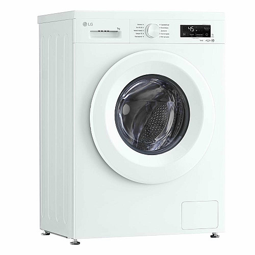Стиральная машина LG фронтальная, 7кг, 1200, A, 44см, дисплей, пара, инвертор, белый
