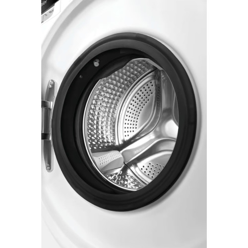 Прально-сушильна машина Haier фронтальна, 5(2.5)кг, 1200, A, 42.3см, дисплей, інвертор, люк чорний, Wi-Fi, висота 70см, білий