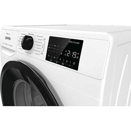 Стиральная машина Gorenje фронтальная, 8кг, 1400, A+++, 55см, дисплей, инвертор, пара, Wi-Fi, белый