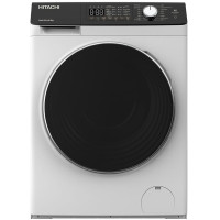 Прально-сушильна машина Hitachi фронтальна, 8(5)кг, 1400, A, 60см, дисплей, пара, інвертор, білий