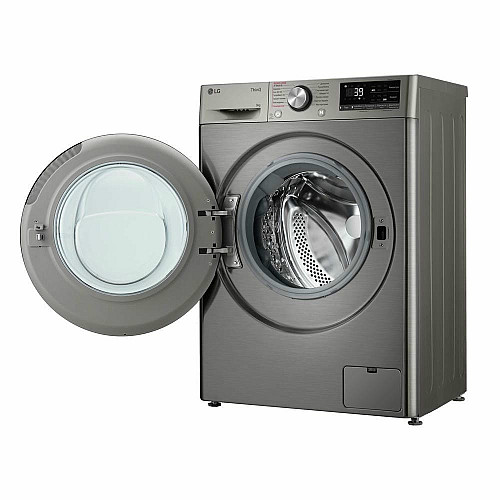 Стиральная машина LG фронтальная, 9кг, 1200, A, 48см, дисплей, пара, инвертор, серебристый