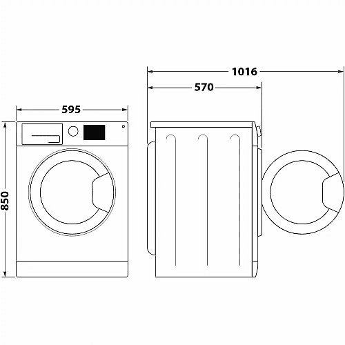 Прально-сушильна машина Whirlpool фронтальна, 8(6)кг, 1400, A, 60см, дисплей, пара, інвертор, білий