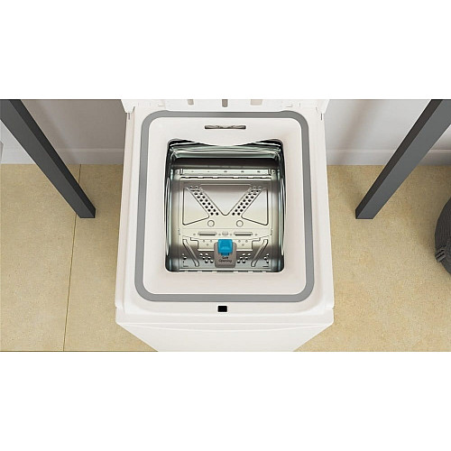 Пральна машина Whirlpool вертикальна, 6кг, 1200, B, 60см, дисплей, інвертор, білий