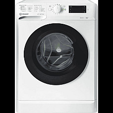 Пральна машина Indesit фронтальна, 6кг, 1000, A+++, 43см, дисплей, люк чорний, білий
