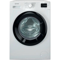 Пральна машина Indesit фронтальна, 8кг, 1200, A+++, 54.6см, дисплей, пара, інвертор, люк чорний, білий