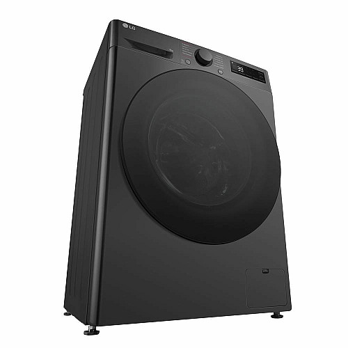 Пральна машина LG фронтальна, 9кг, 1200, A, 48см, дисплей, пара, інвертор, чорний