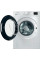 Пральна машина Indesit фронтальна, 7кг, 1200, A+++, 49.6см, дисплей, пара, інвертор, люк чорний, білий