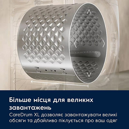 Стиральная машина Electrolux фронтальная, 10кг, 1400, A, 66см, дисплей, пара, инвертор, серебристый темный