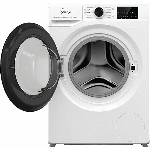 Стиральная машина Gorenje фронтальная, 8кг, 1200, A+++, 46,5см, дисплей, инвертор, пара, Wi-Fi, белый