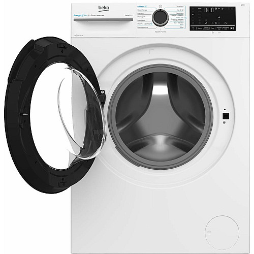 Пральна машина Beko фронтальна, 8кг, 1400, A, 55см, дисплей, інвертор, пара, білий