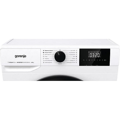 Пральна машина Gorenje фронтальна, 6кг, 1000, A+++, 43.5см, дисплей, пар, інвертор, білий