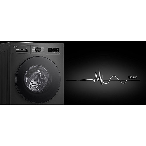 Пральна машина LG фронтальна, 9кг, 1400, A, 55см, дисплей, пара, інвертор, чорний