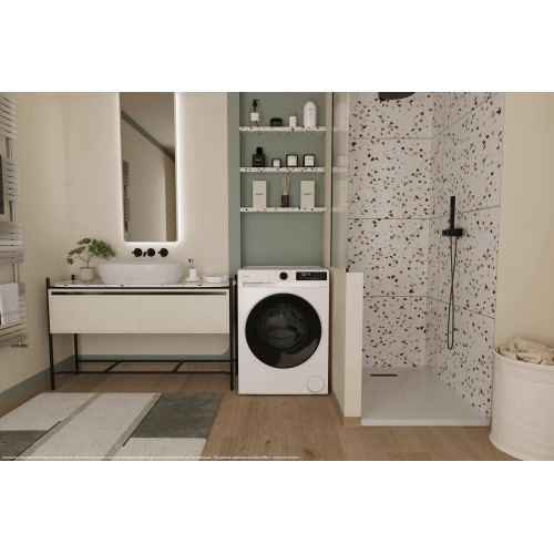 Прально-сушильна машина Candy ProWash&Dry 300 фронтальна, 9(6)кг, 1400, A, 54.8см, дисплей, пара, інвертор, люк чорний, білий