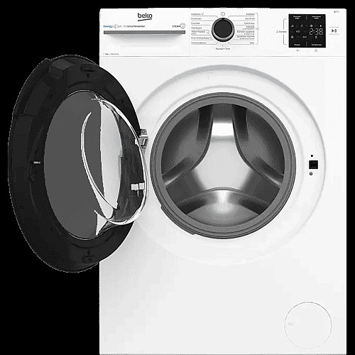 Пральна машина Beko фронтальна, 8кг, 1000, A, 55см, дисплей, інвертор, пара, білий