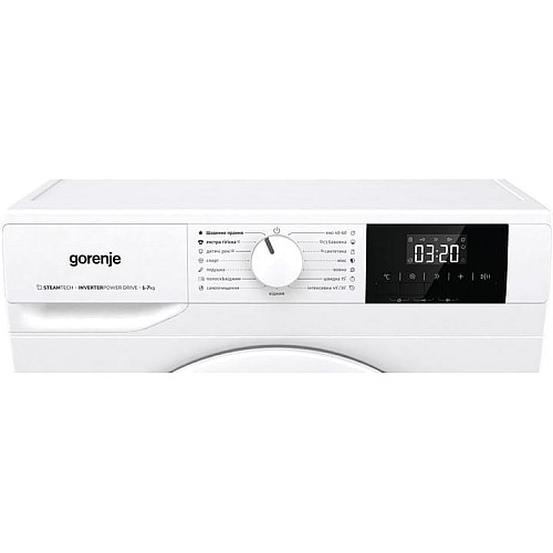 Стиральная машина Gorenje фронтальная, 7кг, 1200, A+, 43.5см, дисплей, пар, инвертор, белый