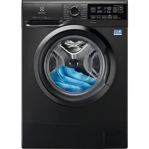 Стиральная машина Electrolux фронтальная, 6кг, 1000, A, 41см, дисплей, инвертор, серебристый темный