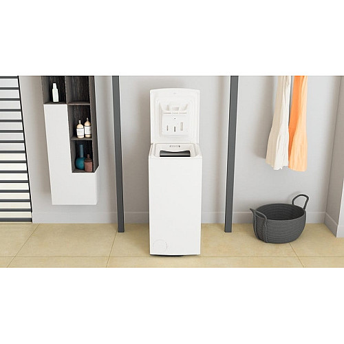 Пральна машина Whirlpool вертикальна, 6кг, 1200, B, 60см, дисплей, інвертор, білий